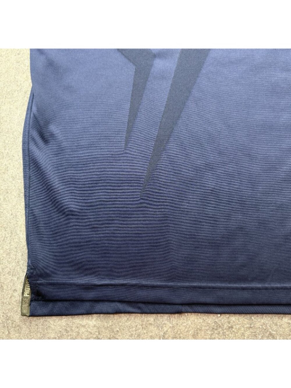 Notre Dame Fighting Under Armour Polo Shirt Men XL Blue Striped Performance - Picture 4 of 14